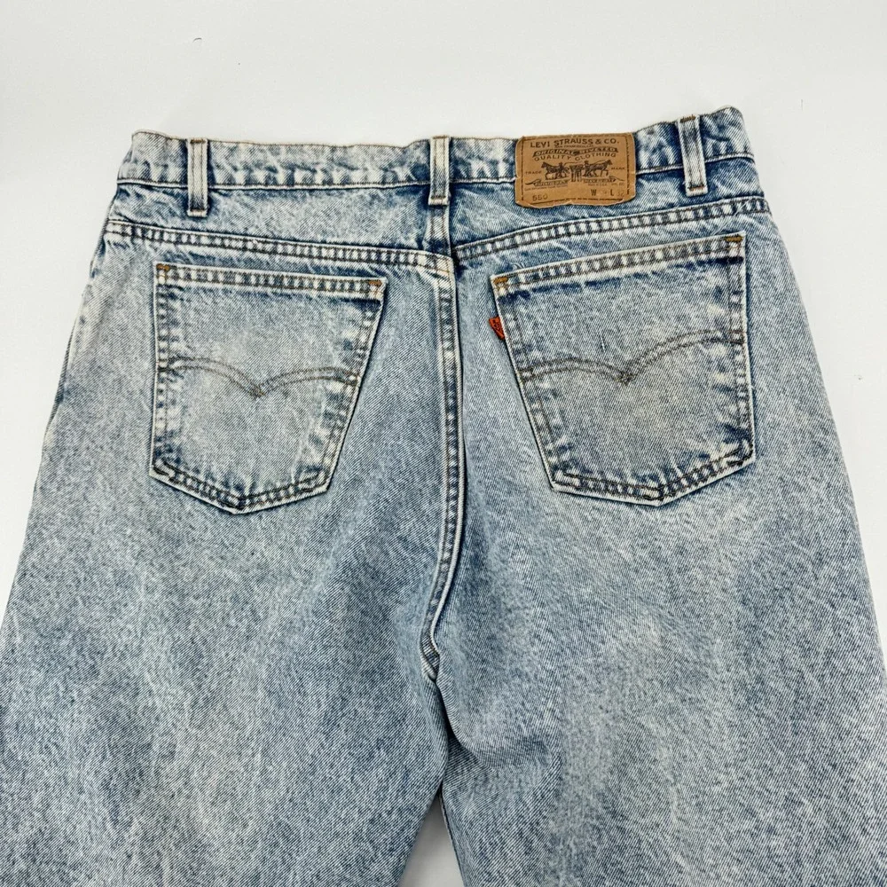 Levis‎ 550 Relaxed Fit Jeans Mens W34 L34 Light Acid Wash Distressed Orange Tab